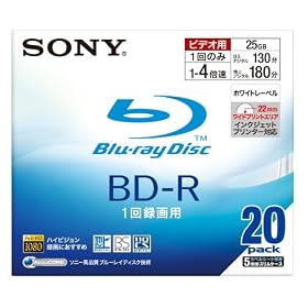SONY ���{�� �r�f�I�pBD-R �ǋL�^ �Ж�1�w25GB 4�{�� �v�����^�u�� 20��P 20BNR1VBPS4