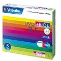 �O�H���w���f�B�A Verbatim DVD+R DL 8.5GB 1��L�^�p 2.4-8�{�� 5mm�P�[�X 5���p�b�N ���C�h����Ή� �z���C�g���[�x�� DTR85HP5V1