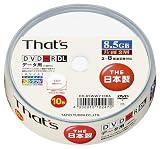 ���z�U�d�� That's DVD-R�f�[�^�p 8�{��8.5GB �Ж�2�w���C�h�v�����^�u�� �X�s���h���P�[�X10���� DR-85WWY10BA