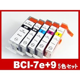 BCI-7e+9BK �C���N�^���N 5�F�}���`�p�b�N/�L���m��[Canon]�݊��C���N�J�[�g���b�W