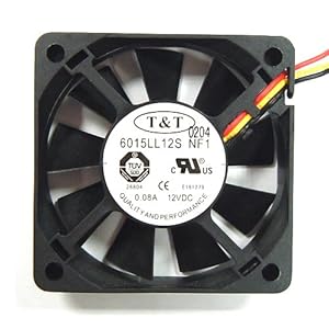 【クリックで詳細表示】T＆T製 ケース用ファン6cm 15mm厚超静音タイプ 6015LL12S