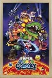  Nintendo Poster et Cadre (Bois) - Super Mario Galaxy (91 x 61cm)