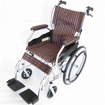 新発売！超軽量！モスキー ボサノバストライプ アルミ 自走式 車椅子 超軽量 背折れ ノーパンクタイヤ 脚部エレーべーティング 折りたたみ 介助用 A103-akv