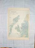 ANTIQUE MAP c1790-c1900 SCOTLAND HARRIS RUM MINCH