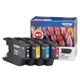 Brother �C���N�J�[�g���b�W �����p4�F�p�b�N LC12-4PK