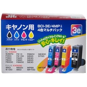 �L���m�� Canon BCI-3e/4MP 4�F�}���`�p�b�N �Ή� �W�b�g���T�C�N���C���N�J�[�g���b�W