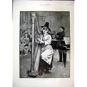 1891 Eisteddfod Swansea Music Harp Piano Soloist