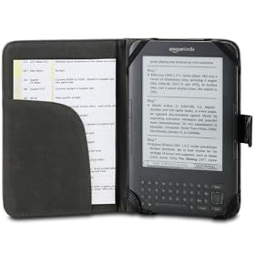 Axstyle ���i�� �X�������U�[�P�[�X High Quality Slim leather case for Amazon Kindle3 ���[�|�P�b�g�t �u���b�N Amazon���� �I���W�i�����f��