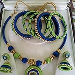 Silk thread jewellery set