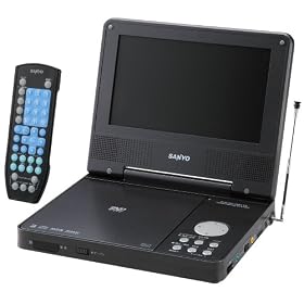 SANYO ���[�r�b�V�� 7�^�t�������Z�O�`���[�i�[���� �|�[�^�u��DVD�v���[���[ DVD-HP700ND �u���b�N