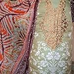 Multi Floral Cashmere Dress Material With Dupatta
