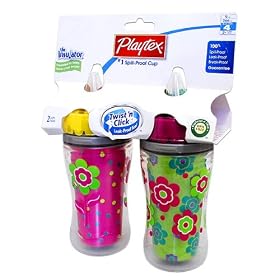 [�v���C�e�b�N�X]Playtex Spill-Proof Cup �ۗ�X�g���[�J�b�v2�{�Z�b�g�i�t�����[�j