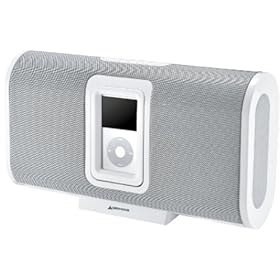 GREEN HOUSE iPOD��p�A���v�����X�s�[�J�[�V�X�e�� �z���C�g GH-SPA-440W
