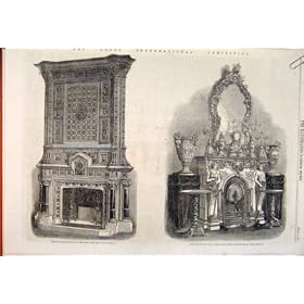 Chimneypiece Trollope Saxon China Stove Sheffield 1862