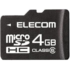 ELECOM class6�Ή� microSDHC�������[�J�[�h/4GB MF-MRSDH04GC6