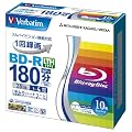 �O�H���w���f�B�A Verbatim BD-R LTH TYPE (�n�[�h�R�[�g�d�l) 1��^��p 25GB 1-4�{�� 5mm�P�[�X 10���p�b�N ���C�h����Ή� �z���C�g���[�x�� VLR130YP10V1