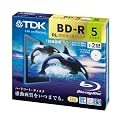 TDK �^��p�u���[���C�f�B�X�N �n�[�h�R�[�g BD-R DL 50GB 1-2�{�� �C���N�W�F�b�g�v�����^�Ή�(�z���C�g�E���C�h) 5���p�b�N 5mm�X�����P�[�X BRV50PWA5A