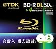 TDK �f�[�^�p�u���[���C�f�B�X�N 50GB BD-R(1��L�^�p) 4X �z���C�g���C�h�v�����^�u�� 5mm�P�[�X 5���p�b�N