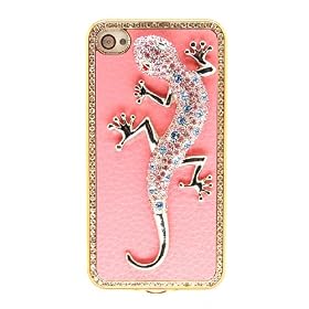 Gekiten Softbank iPhone 4 4S GeckoHawaii Pink �y�A�C�t�H�� 4 4S�Ή� �Q�b�R�[ ������ �n���C �P�[�X�z �s���N �� CASEIH4-GeckoHawaii-PK