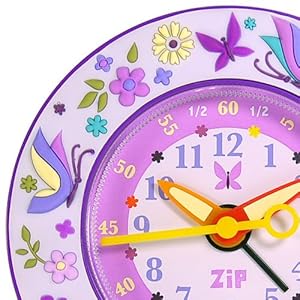  【 ベビーウォッチ / babywatch 】◆ ZIP アラームクロック / パープルガーデン [正規輸入品］ ( 子供用 目覚し時計 置き時計 フランス 学習時計 Baby Watch Paris ）