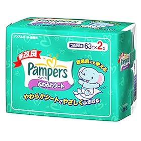 【クリックで詳細表示】パンパース ふわふわシートつめかえ用 63枚×2P