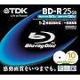 TDK �^��p�u���[���C�f�B�X�N 25GB BD-R(1��^��p) 2X �z���C�g���C�h�v�����^�u�� 5mm�P�[�X 10���p�b�N BRV25PWA10S