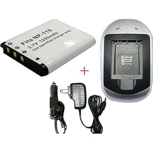 【クリックで詳細表示】Amazon.co.jp｜【 充電器 セット 】 カシオ Casio NP-110 互換 バッテリー ＋充電器 ( ACアダプタ )《 シルバー カラー 》 【 BC-110L 互換 】｜カメラ・ビデオ通販