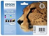  Epson T071540 original durabrite ink cartridge Multipack - Cyan T0712 , Magenta T0713 , Yellow T0714 and Black T0711