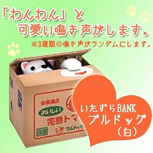 【クリックで詳細表示】いたずらBANK ブルドッグ 白