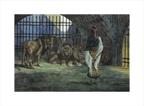  Daniel in the Lions Den by James Tissot poster print,20 in. x 14.9 in.