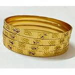 Brass metal traditional gold plated Kolhapuri style setup for bangles house size 2.4