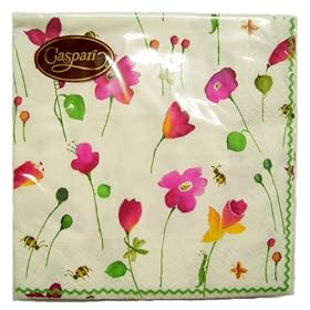 Caspari �t�@�b�V�����y�[�p�[�^�I�� Floral buzz L(Lunch)�T�C�Y 6620L