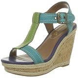 Hush Puppies Renown T Strap Leather Wedges Heels