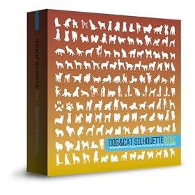 �h�b�O&�L���b�g�V���G�b�g(340��ވȏ�̌��L�̃V���G�b�g)dog&catsilhouette