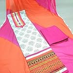 Multi colour Cotton Dress Material With Dupatta