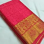 Embossed Floral Tassar Silk Saree with Blouse (AC002)