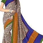 Multi Malgudi Art Silk Sari With blouse piece