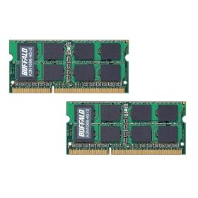 BUFFALO PC3-8500(DDR3-1066)�Ή� 204Pin�p DDR3 SDRAM S.O.DIMM 2���g for Mac A3N1066-4GX2