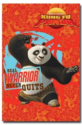  Kung Fu Panda (A Real Warrior Never Quits) Movie Poster Print - 24