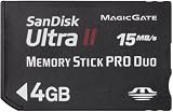  SanDisk UltraII メモリースティックPRO Duo 4GB 転送速度15MB/Sec SDMSPDH-004G-J61