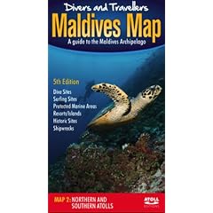 Divers' and Travellers' Maldives Map: Northern and Southern Atolls