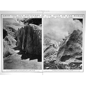 1922 �N�� Camp Rongbuk Glacier Ice �G�x���X�g�̖k�� Col �̕� Lingtren-nup