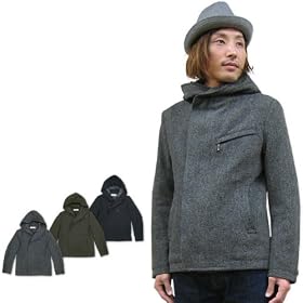 EDITOR'S �G�f�B�^�[�Y WOOL TWEED HOODED JACKET �E�[���c�C�[�h �t�[�h�W���P�b�g
