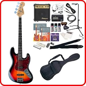 【クリックで詳細表示】SELDER ベース ジャズベースタイプ JB-30 初心者入門20点セット