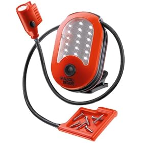 BLACK&DECKER �y���FLED18���Ńs���|�C���g�Ǝ˂����R����! �z�}�O�l�b�g���t���b�N�X���C�g �I�����W/�u���b�N BDHL18-XJ