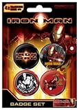  Iron Man - Film, 4 X 38mm Buttons Button Pack (15 x 10cm)