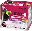 TDK �^��pDVD-R �f�W�^�������^��Ή�(CPRM) 1-16�{���Ή� 5�F�J���[�~�b�N�X�f�B�X�N 20���p�b�N DR120DMC20UD