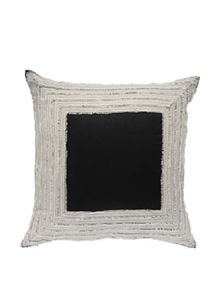 Edge Lounge Pillow, Black/Linen, 21