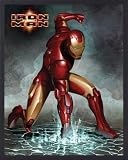  Iron Man Mini-Poster und Alu-Rahmen - Punsch (50 x 40cm)