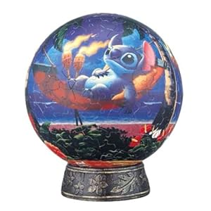 【クリックで詳細表示】3D球体パズル ディズニー 240ピース ハワイの夕日 (直径約15.2cm)